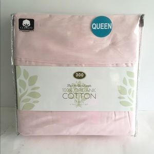 New Fair to our Earth Queen 100% ORGANIC COTTON 4 piece sheet set pink